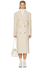 Acne Studios Long Coat in Warm White, view 2, click to view large image.