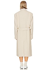 Acne Studios Long Coat in Warm White, view 4, click to view large image.
