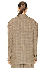 Acne Studios Suiting Blazer in Multi Brown, view 3, click to view large image.