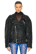 Acne Studios Leather Jacket in Black, view 2, click to view large image.