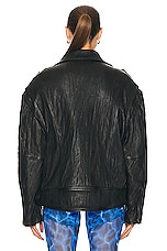 Acne Studios Leather Jacket in Black, view 5, click to view large image.