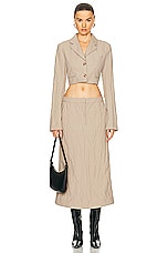 Acne Studios Cropped Blazer in Cold Beige, view 4, click to view large image.
