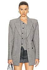 Acne Studios Suiting Blazer in Grey Melange, view 1, click to view large image.