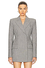 Acne Studios Suiting Blazer in Grey Melange, view 2, click to view large image.