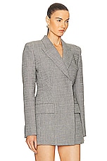 Acne Studios Suiting Blazer in Grey Melange, view 3, click to view large image.