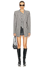 Acne Studios Suiting Blazer in Grey Melange, view 5, click to view large image.