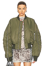 Acne Studios Bomber Jacket in Hunter Green, view 1, click to view large image.