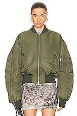 Acne Studios Bomber Jacket in Hunter Green, view 2, click to view large image.