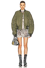 Acne Studios Bomber Jacket in Hunter Green, view 5, click to view large image.