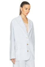 Acne Studios Jimoni Baggy Blazer in Pale Blue, view 3, click to view large image.