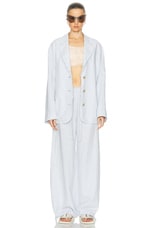 Acne Studios Jimoni Baggy Blazer in Pale Blue, view 5, click to view large image.