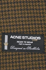 Acne Studios Ohama Tweed Coat in Khaki Green, view 6, click to view large image.