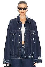 Acne Studios Denim Jacket in Mid Blue, view 1, click to view large image.