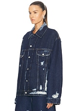 Acne Studios Denim Jacket in Mid Blue, view 3, click to view large image.