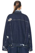 Acne Studios Denim Jacket in Mid Blue, view 4, click to view large image.