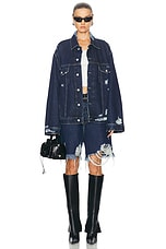 Acne Studios Denim Jacket in Mid Blue, view 5, click to view large image.