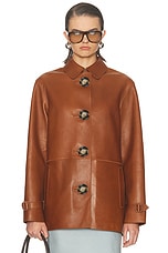 Acne Studios Lorassino Leather Jacket in Cognac Brown | FWRD