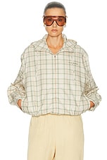 Acne Studios Ofass Summery Check Jacket in Green & Orange | FWRD