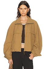 Acne Studios Odill Peach Nylon Jacket in Dark Khaki | FWRD