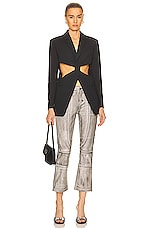 Acne Studios Slim Straight Pant in Black & White, view 4, click to view large image.