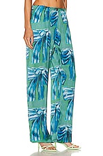 Acne Studios Printed Trouser in Green, view 2, click to view large image.