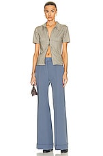 Acne Studios Flare Trouser in Dusty Blue, view 4, click to view large image.