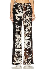 Acne Studios Cow Printed Pant in Light Brown, view 1, click to view large image.