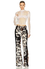 Acne Studios Cow Printed Pant in Light Brown, view 4, click to view large image.