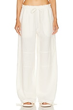 Acne Studios Wide Leg Trouser in Warm White, view 1, click to view large image.