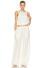 Acne Studios Wide Leg Trouser in Warm White, view 4, click to view large image.