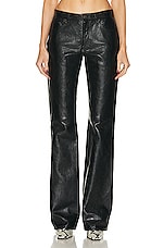 Acne Studios Leather Pant in Black, view 1, click to view large image.