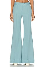 Acne Studios Flare Trouser in Aqua Blue, view 1, click to view large image.