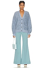 Acne Studios Flare Trouser in Aqua Blue, view 4, click to view large image.