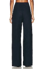 Acne Studios Wide Leg Trouser in Navy Blue, view 3, click to view large image.
