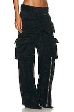 Acne Studios Cargo Trouser in Black, view 2, click to view large image.