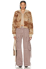 Acne Studios Cargo Trouser in Mauve Pink, view 4, click to view large image.