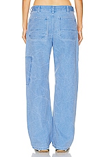Acne Studios Face Straight Leg Trouser in Powder Blue, view 3, click to view large image.