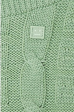 Acne Studios Face Knit Trouser in Sage Green, view 6, click to view large image.