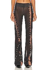 Acne Studios Lace Up Pant in Dark Brown, view 1, click to view large image.