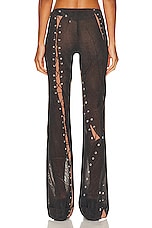 Acne Studios Lace Up Pant in Dark Brown, view 4, click to view large image.