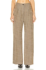 Acne Studios Straight Leg Trouser in Multi Brown, view 1, click to view large image.