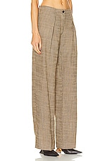 Acne Studios Straight Leg Trouser in Multi Brown, view 2, click to view large image.