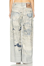 Acne Studios Wide Leg Trouser in Light Blue, view 3, click to view large image.