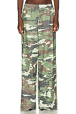 Acne Studios Camo Trouser in Khaki Green, view 1, click to view large image.