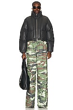 Acne Studios Camo Trouser in Khaki Green, view 4, click to view large image.