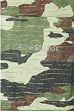 Acne Studios Camo Trouser in Khaki Green, view 5, click to view large image.