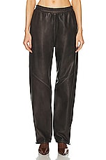 Acne Studios Leather Trouser in Brown, view 1, click to view large image.