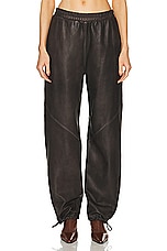 Acne Studios Leather Trouser in Brown, view 2, click to view large image.