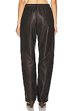 Acne Studios Leather Trouser in Brown, view 4, click to view large image.
