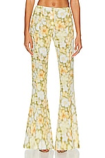 Acne Studios Printed Trouser in Green Multi, view 1, click to view large image.
